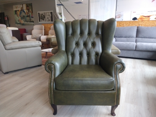 POLTRONA IN PELLE BERGERE